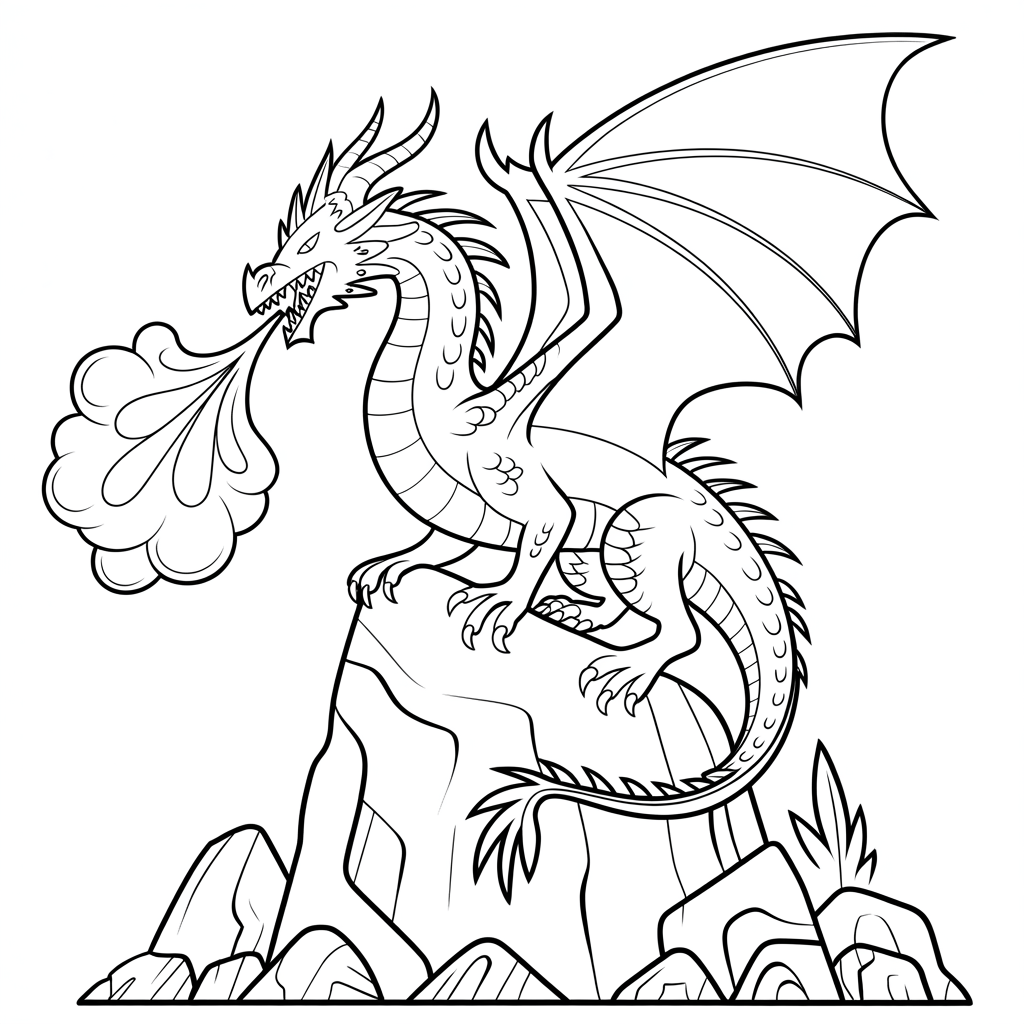 Cute Dragon Coloring Pages