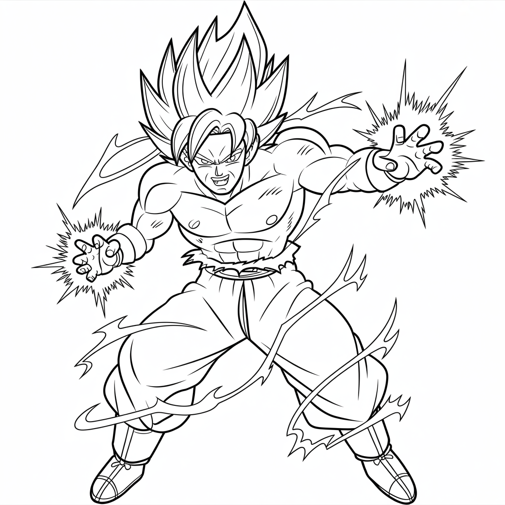 ⚡ Goku Dragon Ball Z Coloring Pages