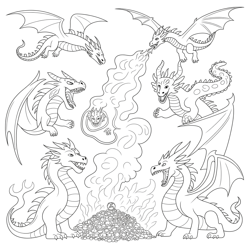 Free Dragon Coloring Pages