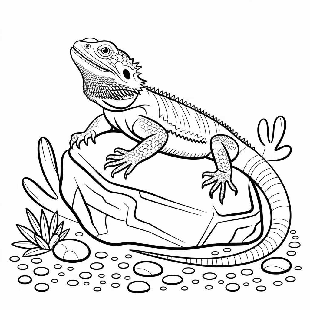 Bearded Dragon Coloring Page