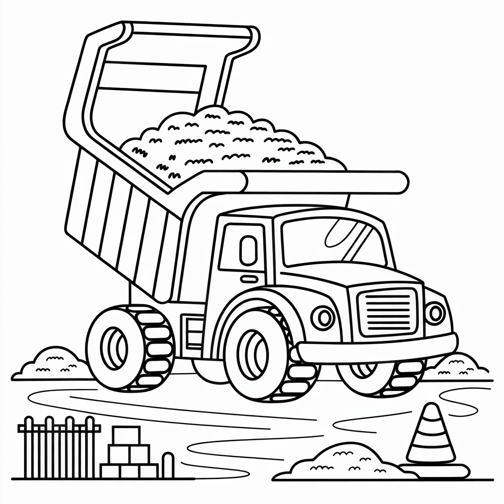 Dump Truck Coloring Pages