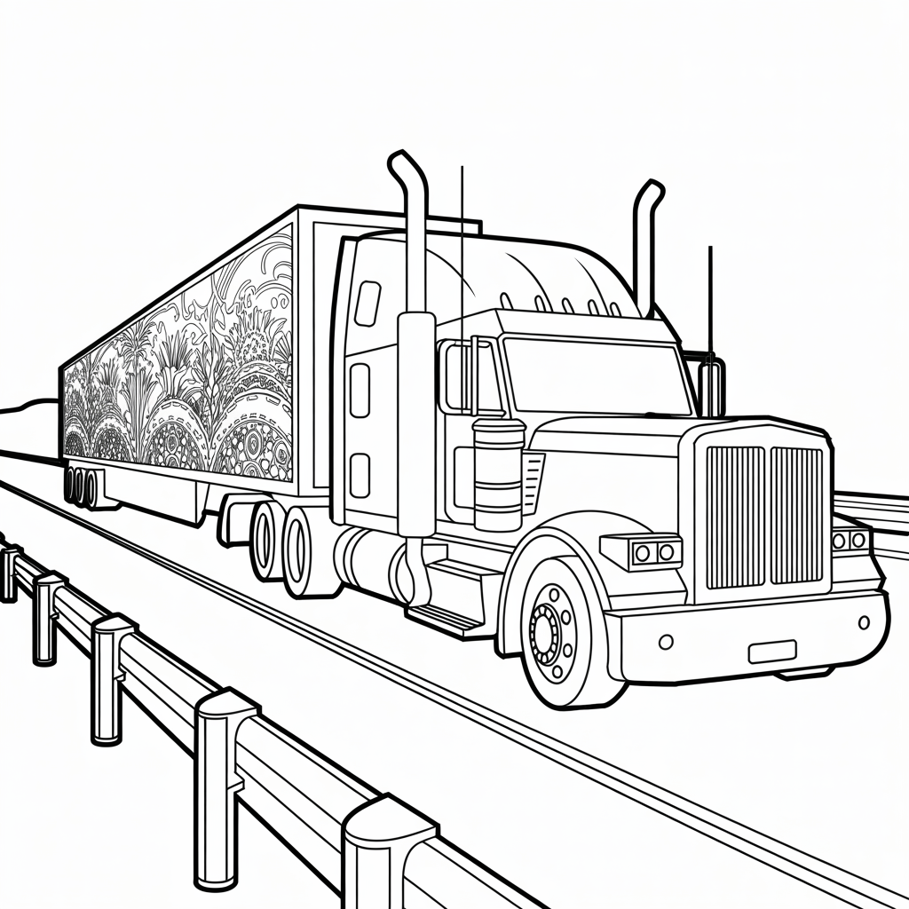 Semi Truck Coloring Pages