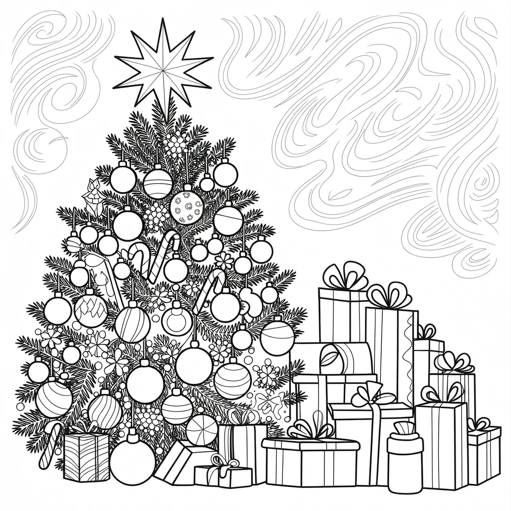 Christmas Tree Coloring Sheets