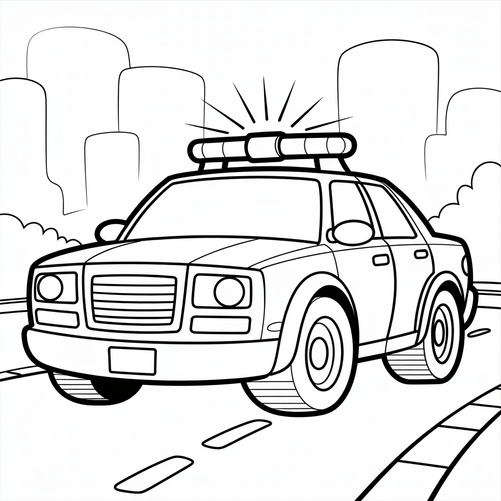 big police car coloring pages​