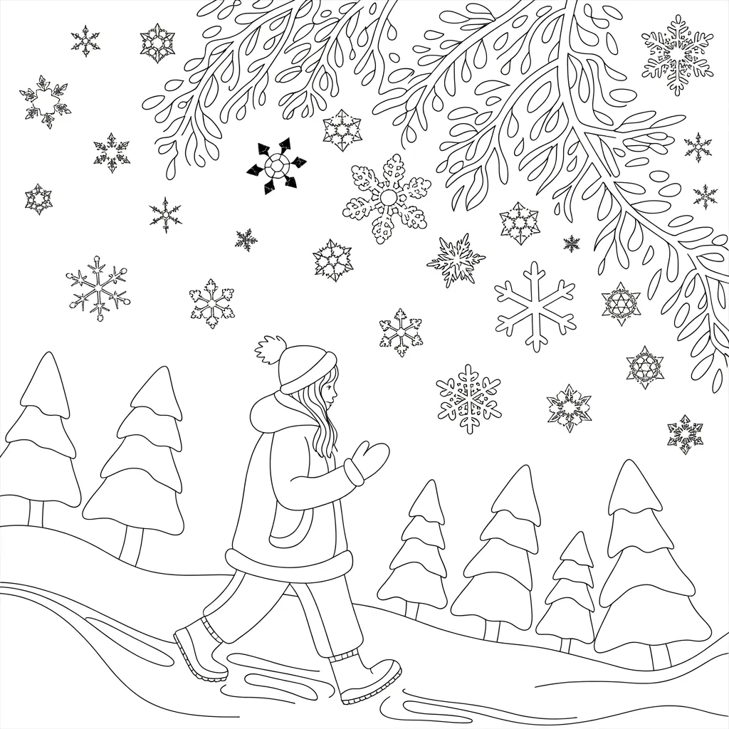 Snowflake Printable Coloring Pages
