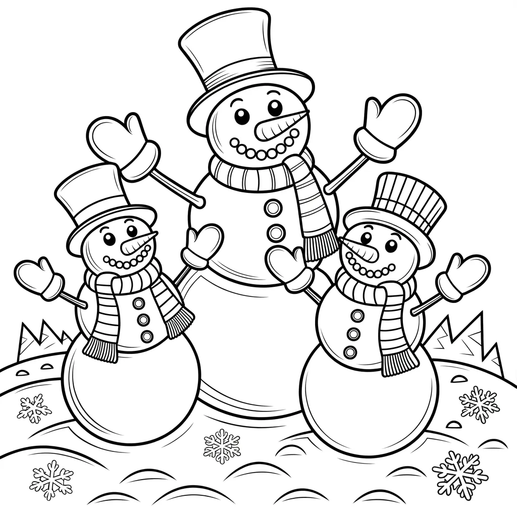Snowman Coloring Sheets