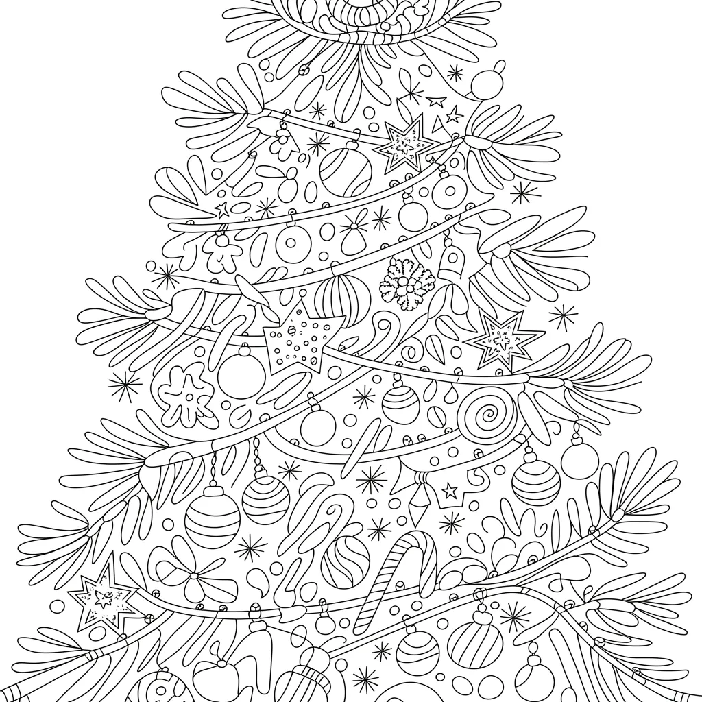 Scene Christmas Coloring Page
