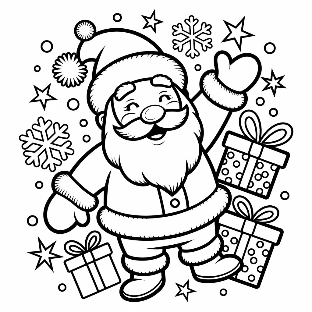 Cozy Christmas Fireplace Coloring Page