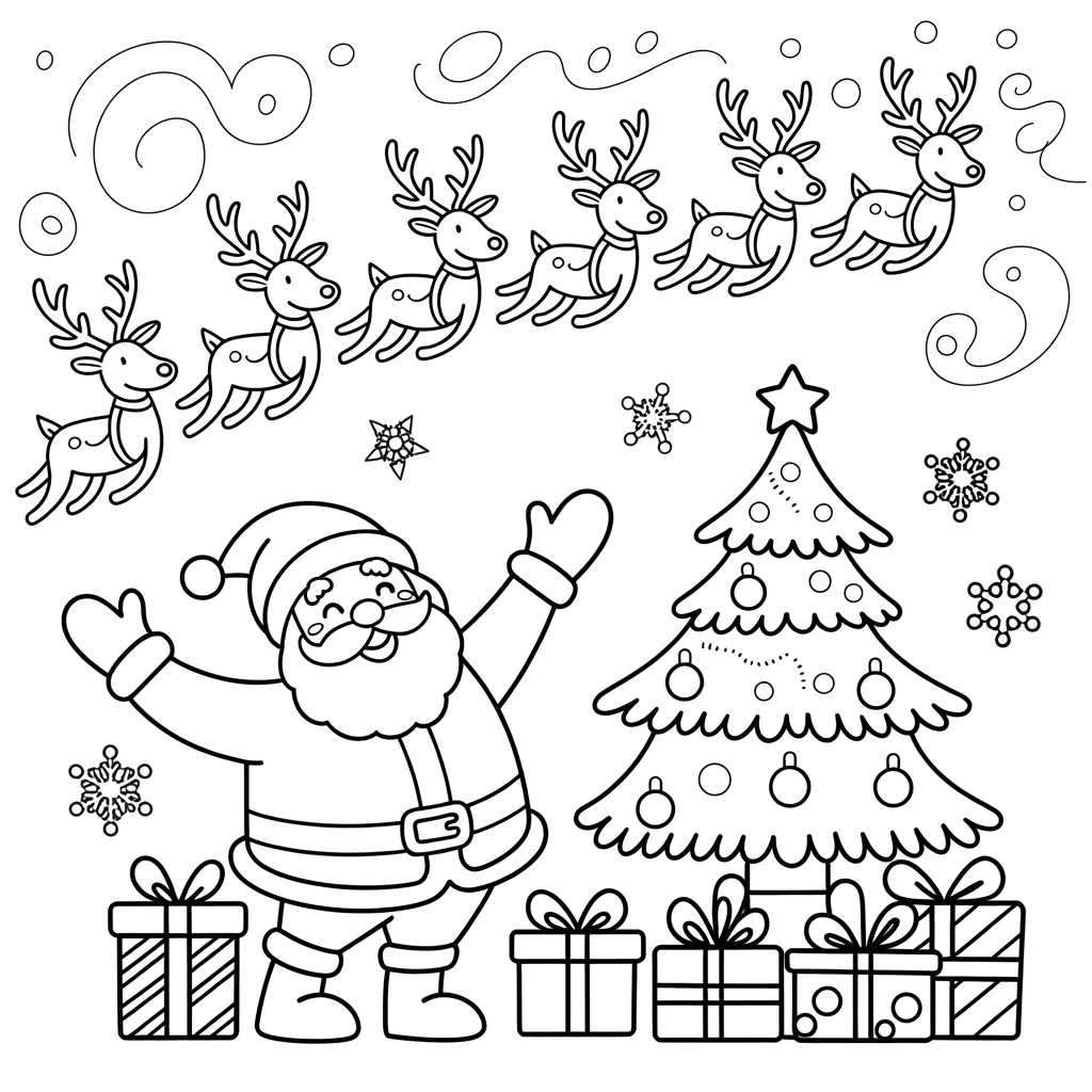 December Holiday Coloring Pages