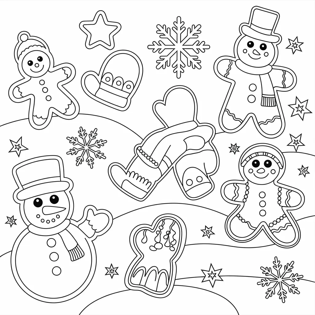 Easy December Coloring Ideas