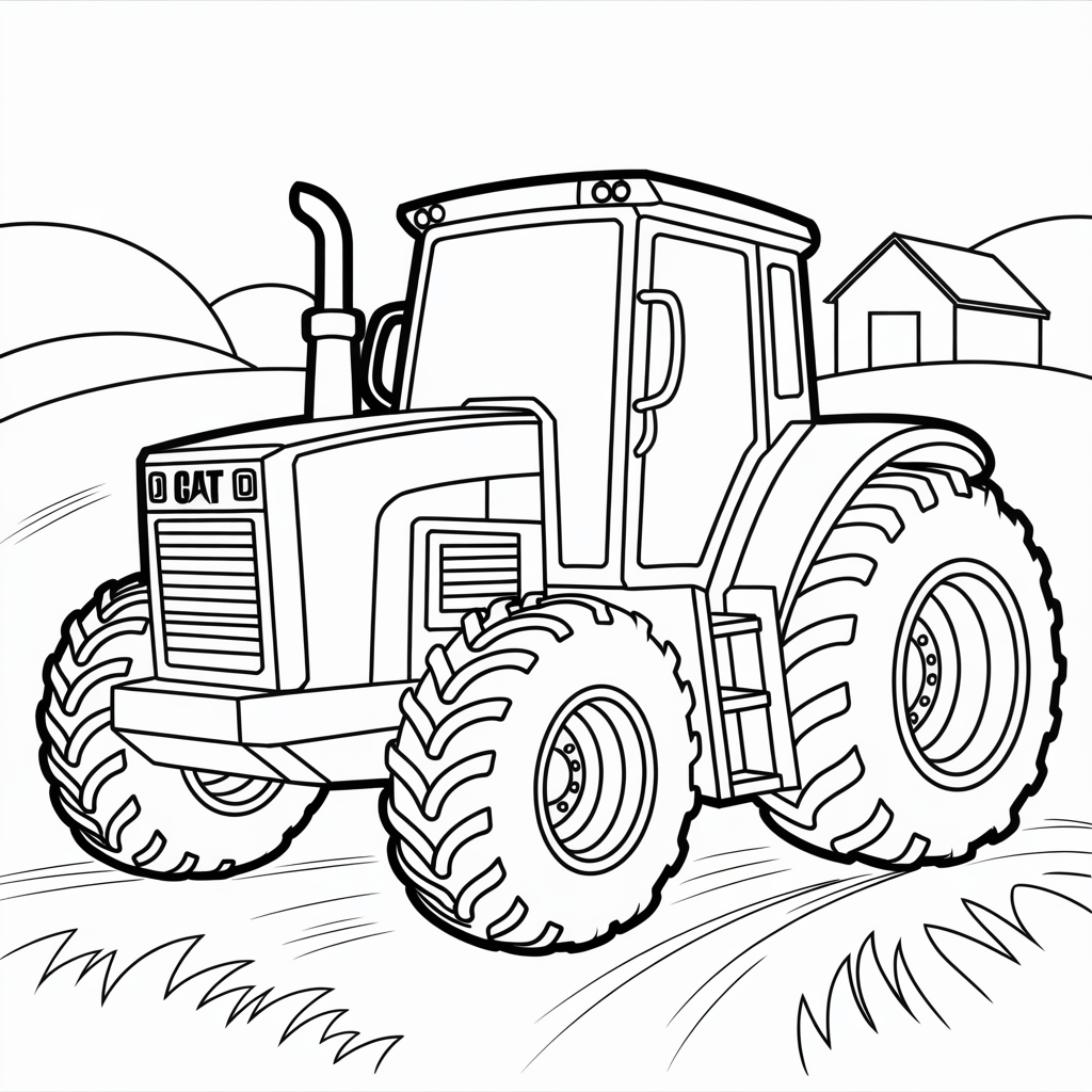 Caterpillar Tractor Coloring Page