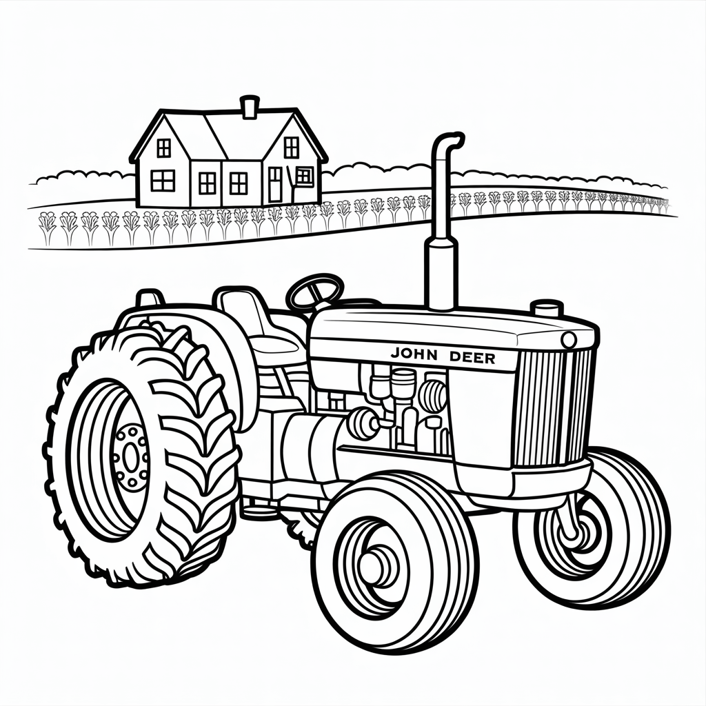 John Deere Tractor Coloring page