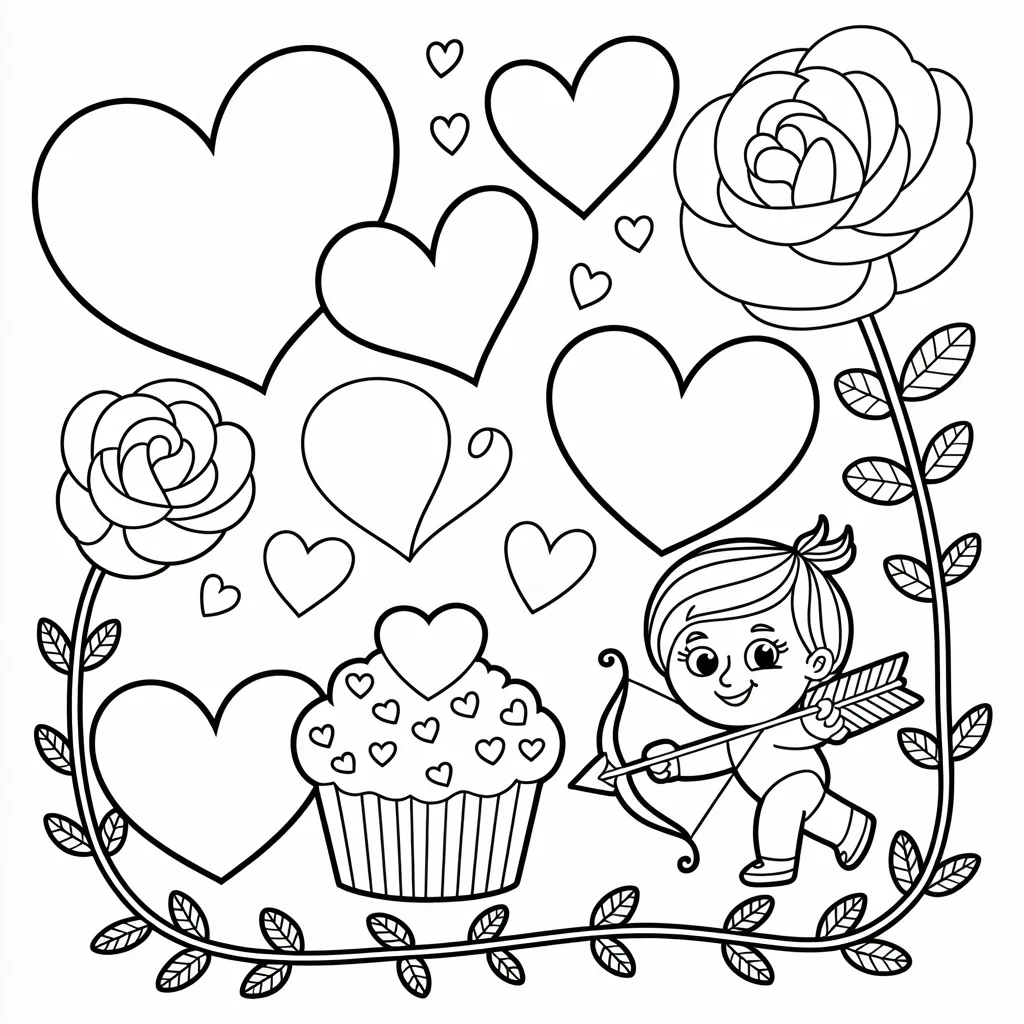 Valentine's Month Coloring Pages