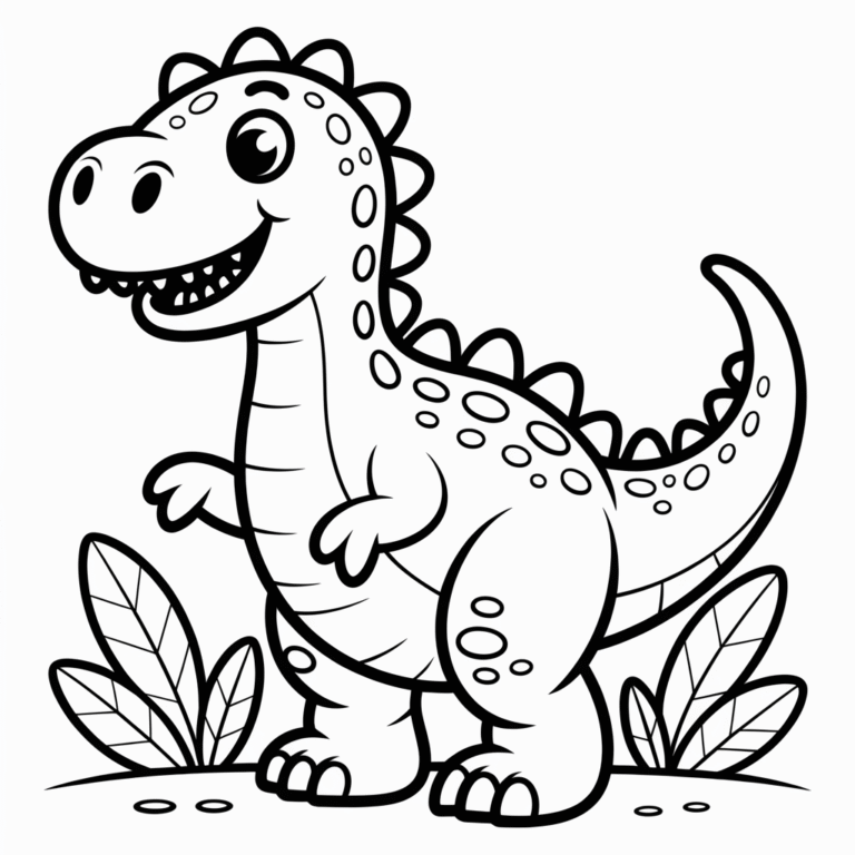 Dinosaur Coloring Pages for Kids & Adults