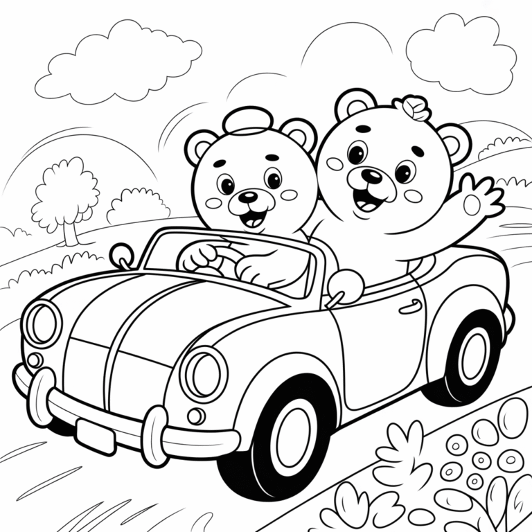 Car Coloring Pages – Free Printable Sheets for Kids and Adults