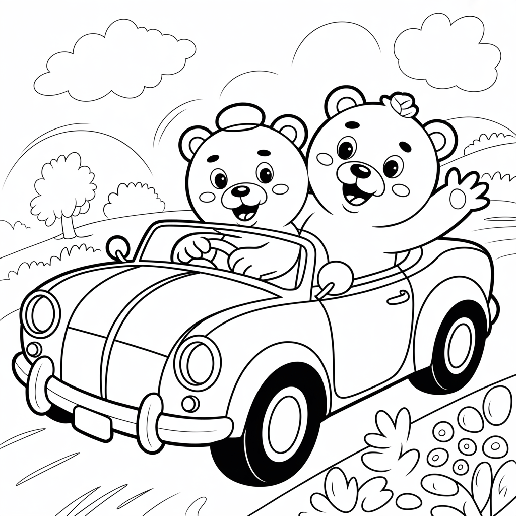 Car Coloring Pages – Free Printable Sheets for Kids and Adults