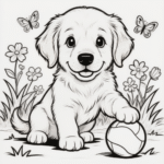 Adorable Puppy Coloring Pages for All Ages – Free Printable to Enjoy