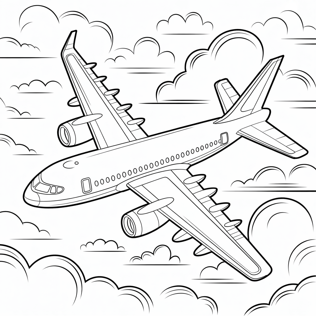 Airplane Coloring Pages for Adults
