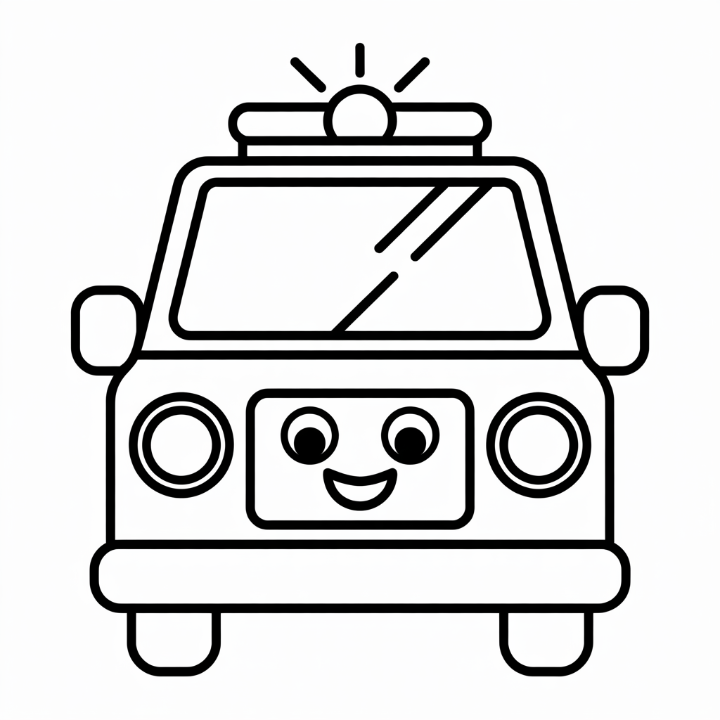 Ambulance for Kids Coloring