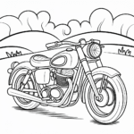 Motorcycle Colouring Pages – Free Printable Bike Coloring Sheets for Kids & Adults