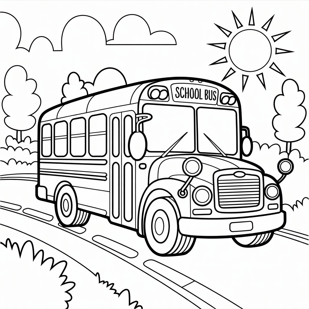 School Bus Coloring Pages