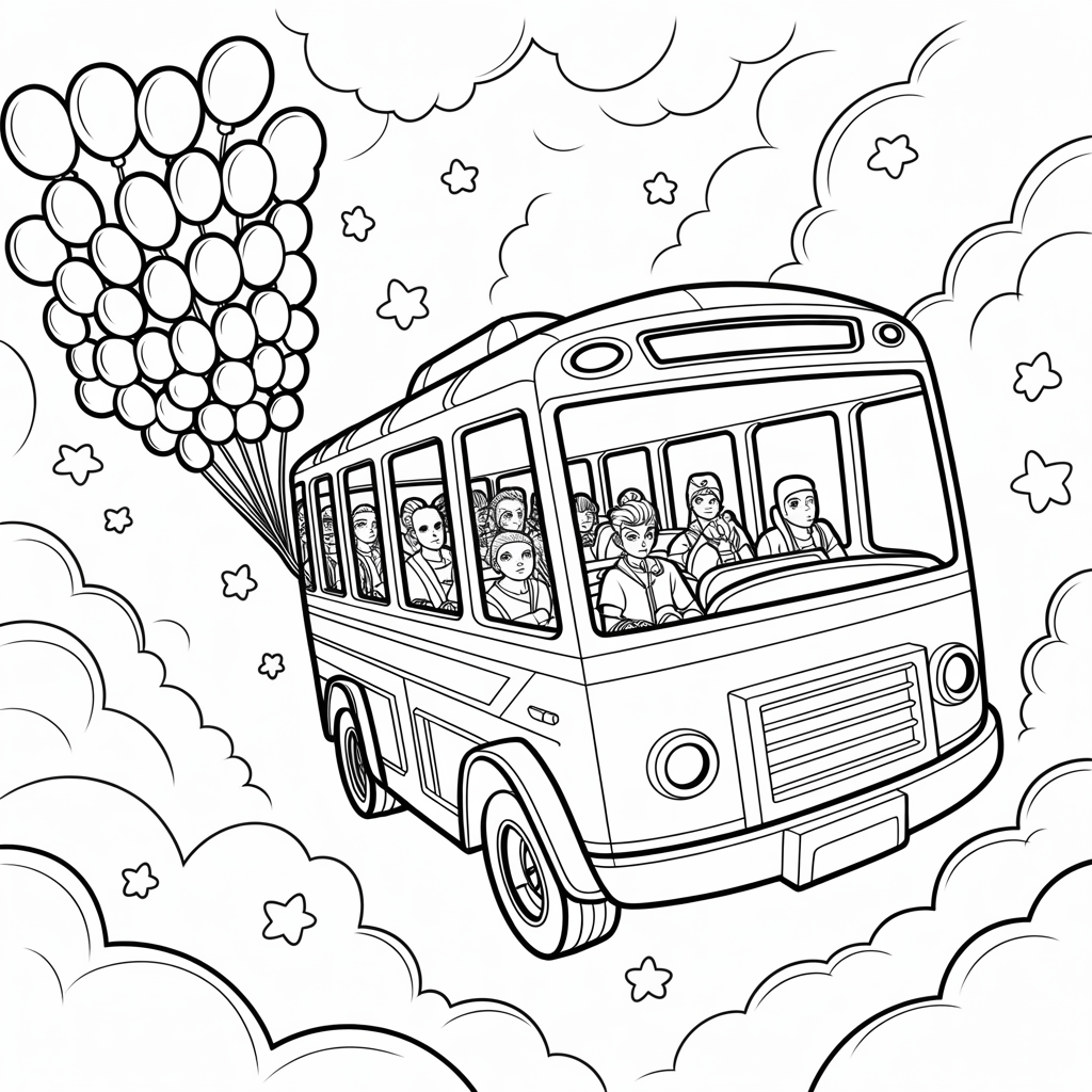 Fortnite Battle Bus Coloring Page