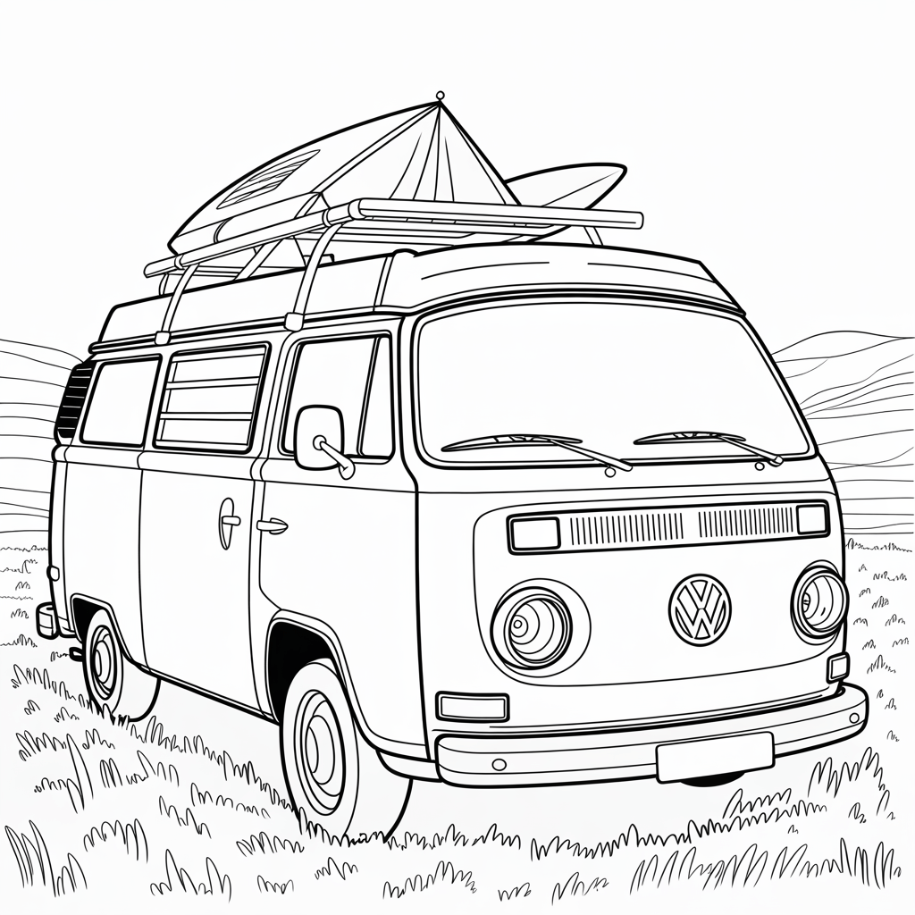 Volkswagen Bus Coloring Pages