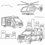 Ambulance Coloring Pages