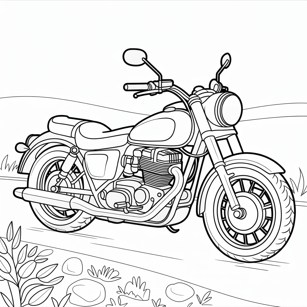 Free Motorcycle Coloring Pages