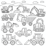 Construction Vehicle Coloring Pages
