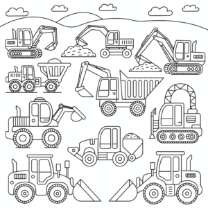 Construction Vehicle Coloring Pages