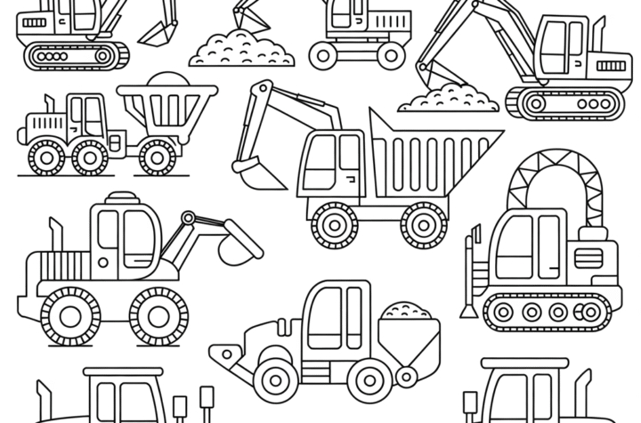 Construction Vehicle Coloring Pages
