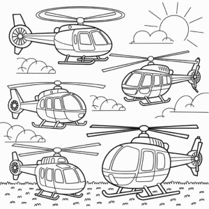 Helicopter Coloring Pages – 35 Free Printable Helicopter Sheets for Kids