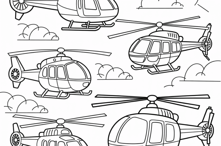 Helicopter Coloring Pages – 35 Free Printable Helicopter Sheets for Kids