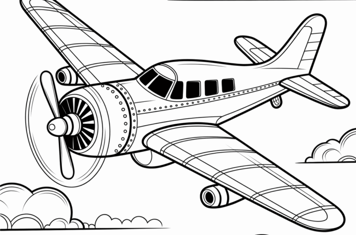 Free Aeroplane Colouring Pages – Printable Airplane Sheets for Kids and Adults