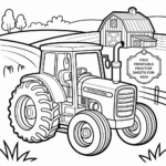 Tractor Coloring Page – Free Printable Farm Tractor Sheets for Kids
