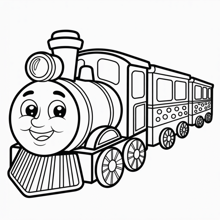 Train Coloring Pages for Kids – Download & Print Fun Train Art