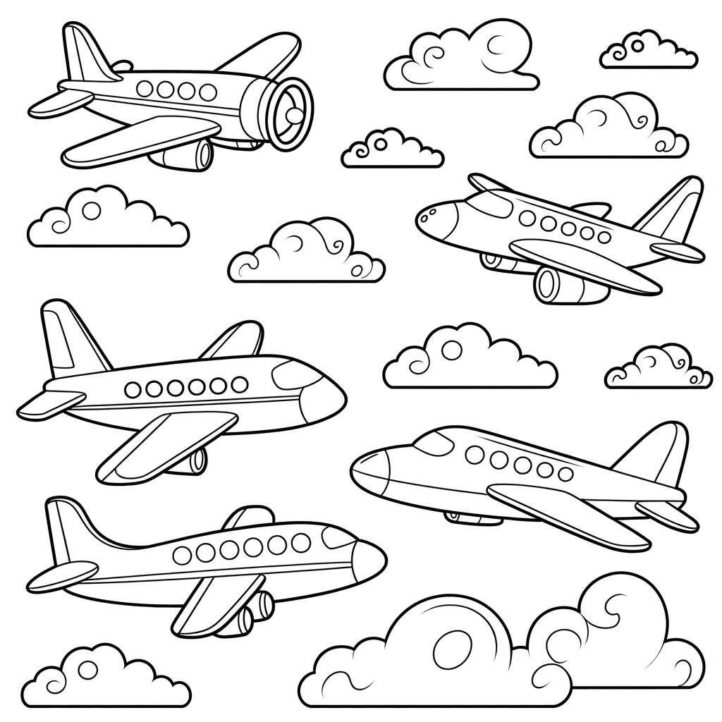 Free Printable Airplane Coloring Pages