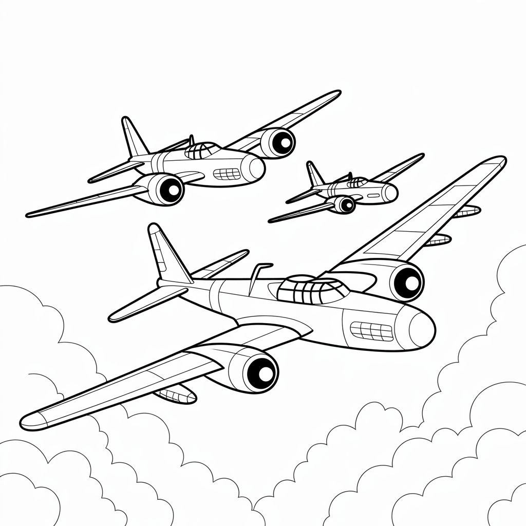 World War 2 Airplane Coloring Pages