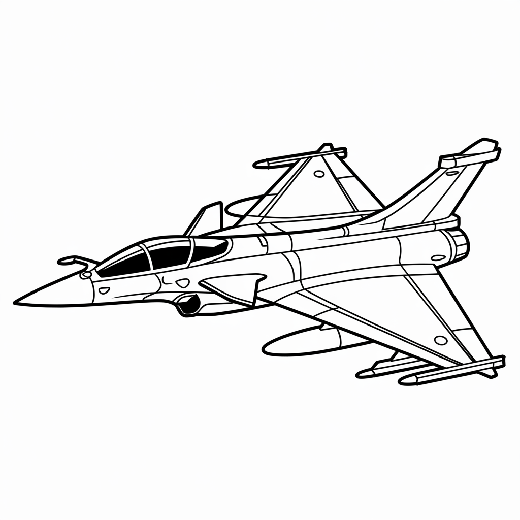 Rafale Jet Fighter Coloring Pages