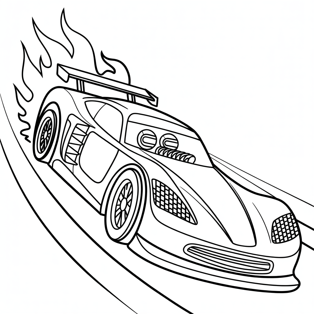 Printable Race Car Coloring Page Sheets