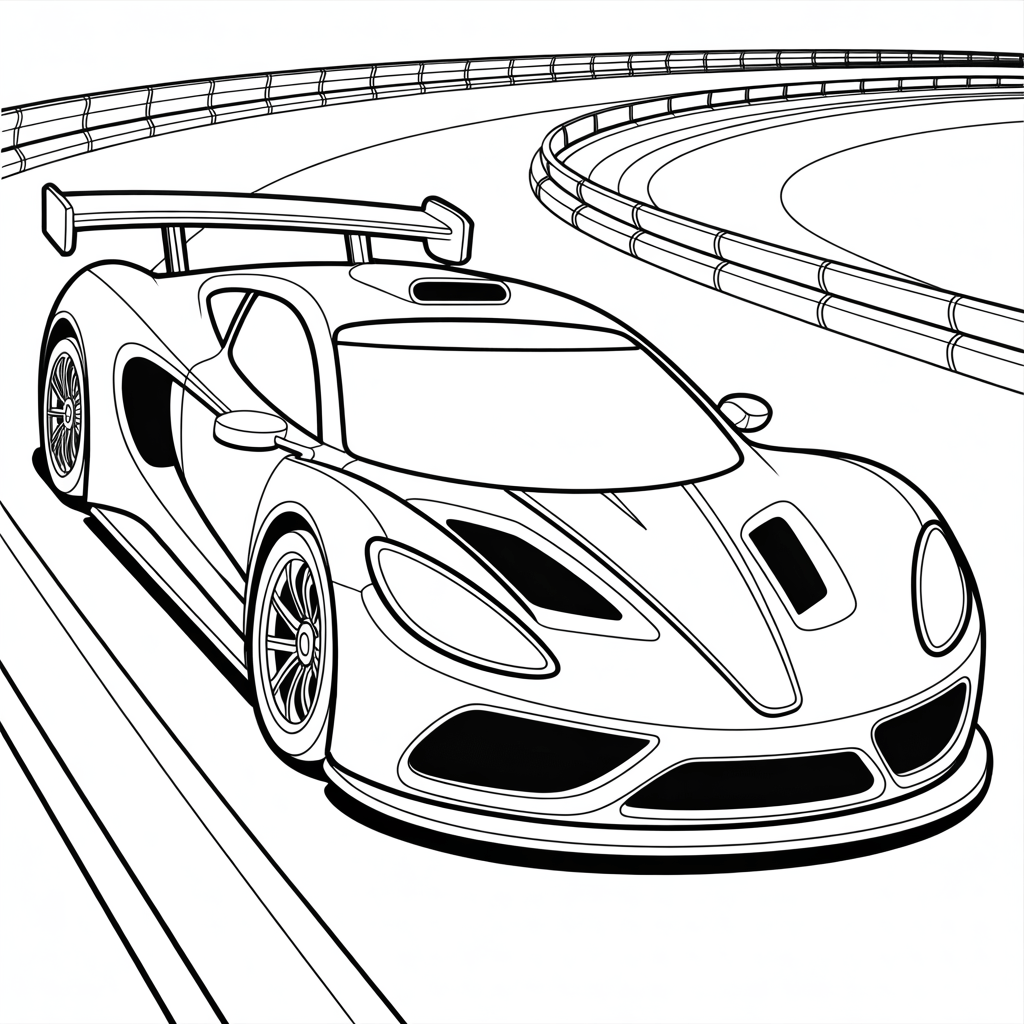 Cool Race Car Coloring Page