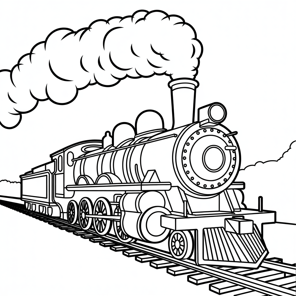 Steam Train Coloring Sheets