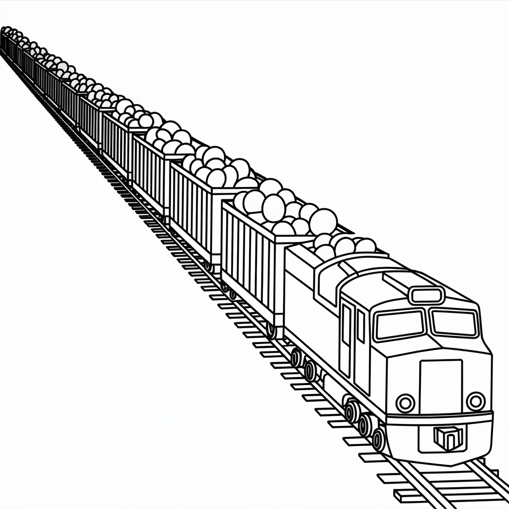 Freight Train Coloring Pages