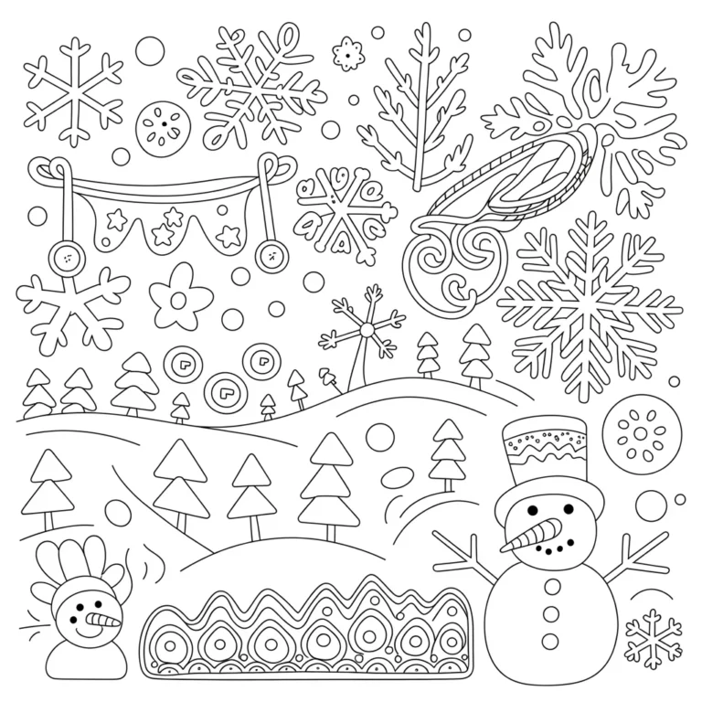 January Coloring Pages
